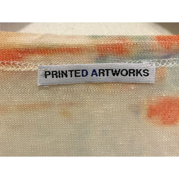 PRINTED ARTWORKS Multicolor Long Sleeve T Shirt Tee Top Women's Size Large - Picture 4 of 10